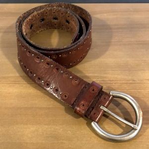 Leather belt